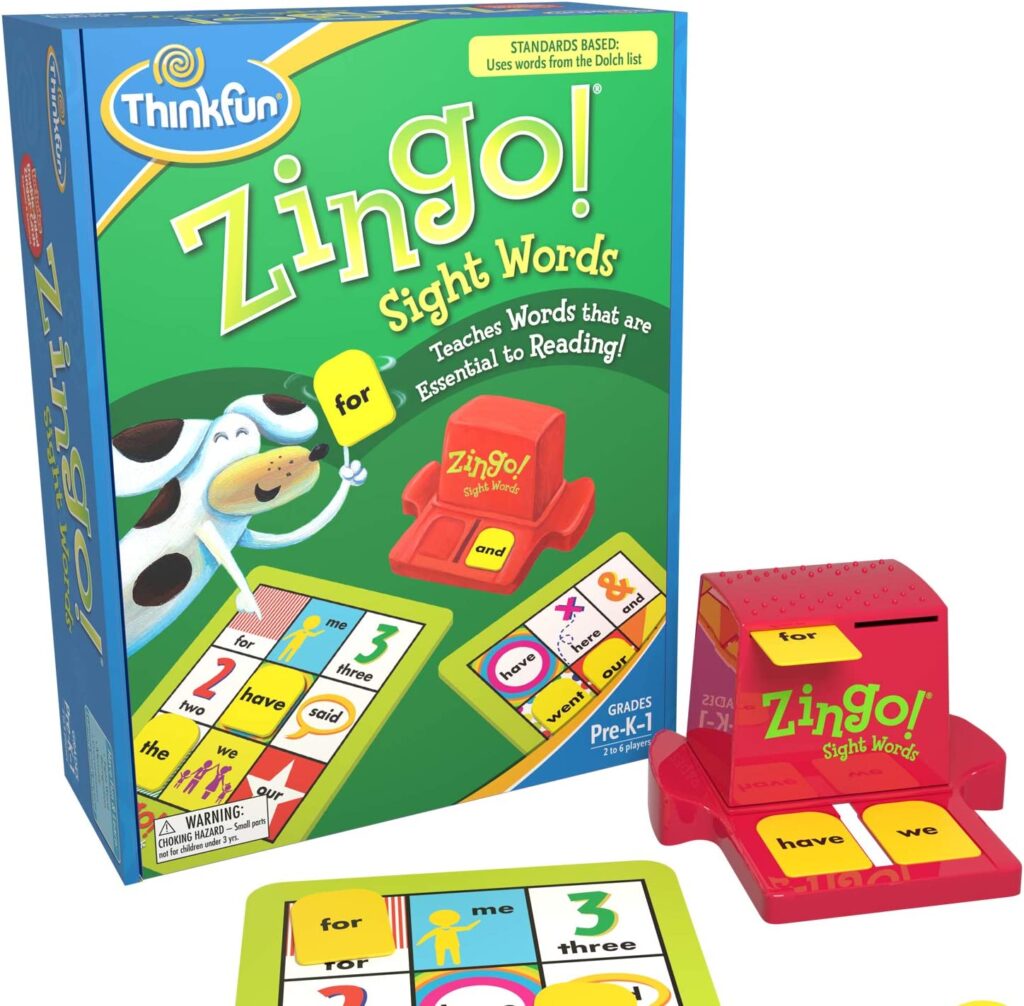 ThinkFun Zingo Sight Words Award Winning Early Reading Game