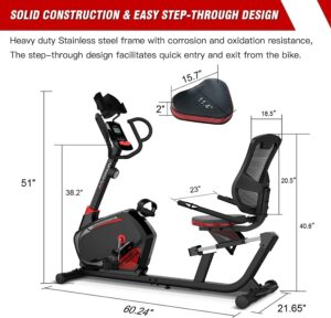 HARISON Magnetic Recumbent Exercise Bike for Seniors