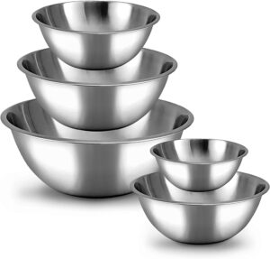 WHYSKO Meal Prep Stainless Steel Mixing Bowls