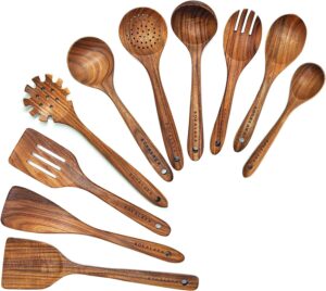 Wooden Spoons and Spatula for Cooking