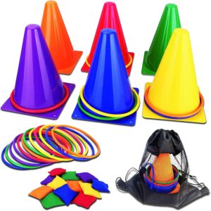 unanscre 31PCS 3 in 1 Carnival Outdoor Games Combo Set